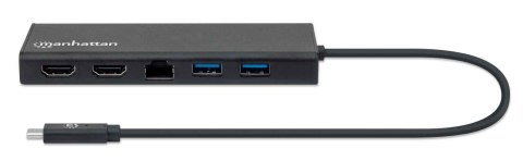 Manhattan 152747 stacja dokująca USB Type-C Czarny Manhattan 152747 stacja dokująca USB Type-C Czarny