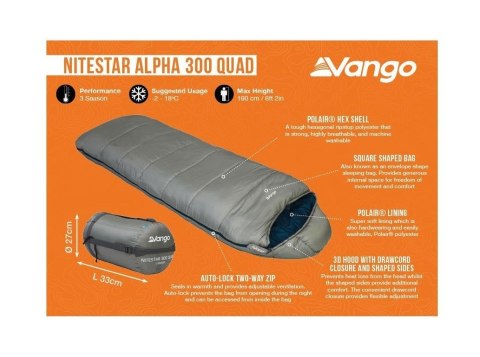 ŚPIWÓR VANGO NITESTAR ALPHA 300 QUAD ŚPIWÓR VANGO NITESTAR ALPHA 300 QUAD