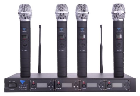 Zestaw 4 mikrofonów Azusa PLL-400 UHF 4 kanały Zestaw 4 mikrofonów Azusa PLL-400 UHF 4 kanały
