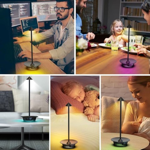 Techly I-LAMP-TABLE3 lampa stołowa Moduł LED SMD 1 W SMD LED D Czarny