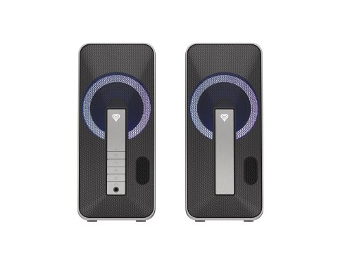 GENESIS Helium 100 BT RGB zestaw głośników 10 W PC/Laptop Czarny, Srebrny 2.0 kan. Bluetooth GENESIS Helium 100 BT RGB zestaw głośników 10 W PC/Laptop Czarny, Srebrny 2.0 kan. Bluetooth
