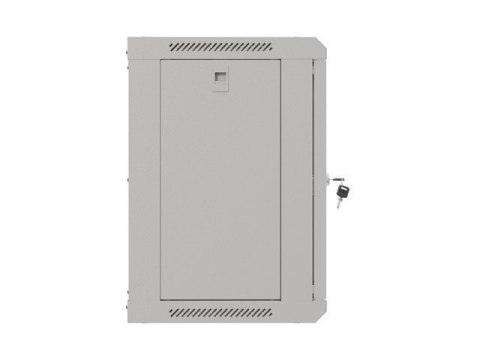 Szafa instalacyjna rack wisząca 19" 9U 540x350 szara drzwi przeszklone LANBERG (FLAT PACK)