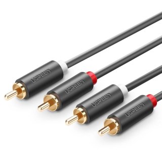 Przewód 2RCA (Cinch) do 2RCA (Cinch) UGREEN AV104 3m (czarny)