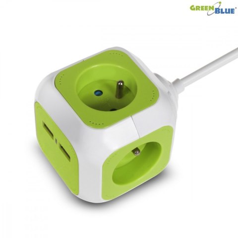MagicCube poczwórne gniazdko prądowe, 2 wejścia usb 1,4m GB118