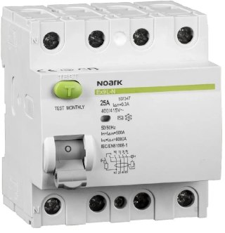 Noark Wyłączniki różnicowoprądowe Ex9L-N 4P 25A 30mA