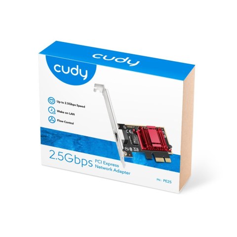 Cudy PE25 karta sieciowa Wewnętrzny Ethernet Cudy PE25 karta sieciowa Wewnętrzny Ethernet