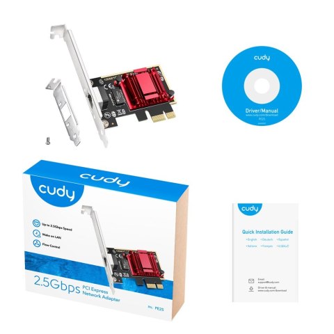 Cudy PE25 karta sieciowa Wewnętrzny Ethernet Cudy PE25 karta sieciowa Wewnętrzny Ethernet