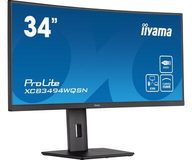 Monitor iiyama ProLite XCB3494WQSN-B5 LED display 86,4 cm (34") 3440 x 1440 px UltraWide Quad HD Czarny