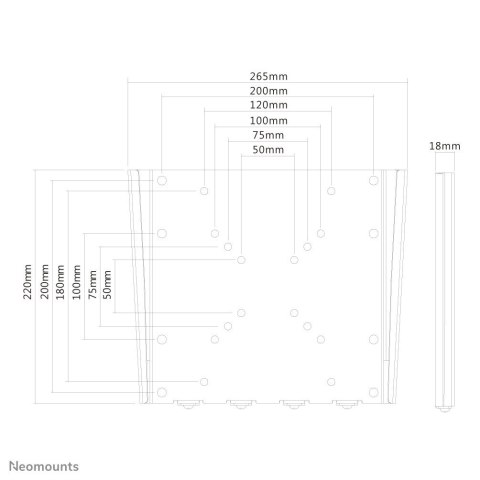 Neomounts FPMA-W110 uchwyt do telewizorów 101,6 cm (40") Srebrny Neomounts FPMA-W110 uchwyt do telewizorów 101,6 cm (40") Srebrny