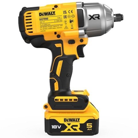 Klucz udarowy 1/2" 18V 2x5,0Ah DCF900P2T-QW DEWALT Klucz udarowy 1/2" 18V 2x5,0Ah DCF900P2T-QW DEWALT