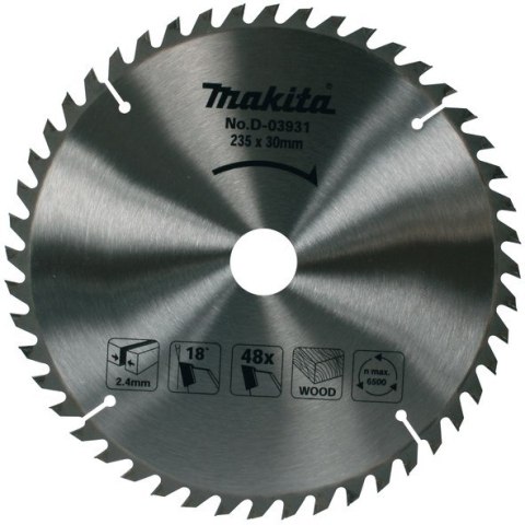 Makita ostrze do piły tarczowej D-03931 23,5 cm 1 szt. Makita ostrze do piły tarczowej D-03931 23,5 cm 1 szt.