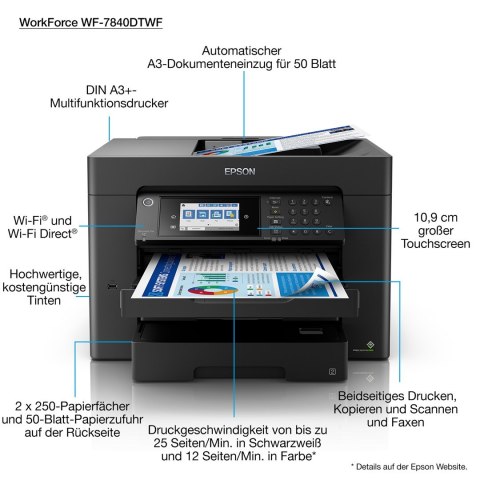 Urządzenie wielofunkcyjne Epson WF-7840DTWF WorkForce Urządzenie wielofunkcyjne Epson WF-7840DTWF WorkForce