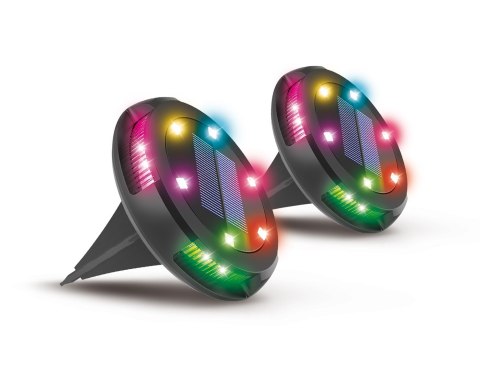 Zestaw 2 szt lamp solarnych LED RGB Activejet LARIX Zestaw 2 szt lamp solarnych LED RGB Activejet LARIX
