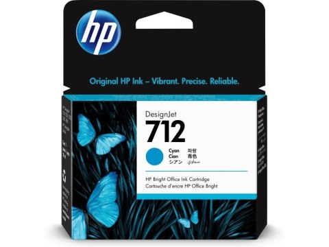 HP 712 29-ML CYAN DESIGNJET INK/CARTRIDGE HP 712 29-ML CYAN DESIGNJET INK/CARTRIDGE