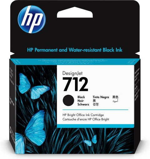 HP Czarny wkład atramentowy 712 DesignJet 80 ml HP Czarny wkład atramentowy 712 DesignJet 80 ml
