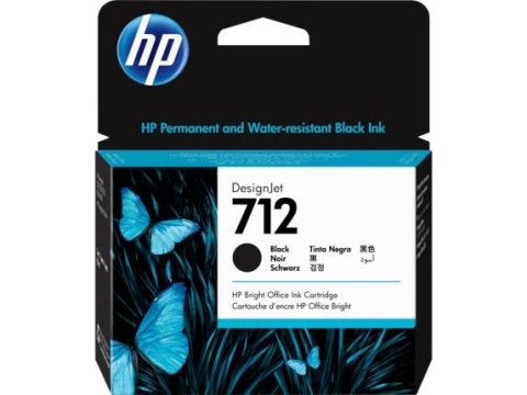 HP Czarny wkład atramentowy 712 DesignJet 80 ml HP Czarny wkład atramentowy 712 DesignJet 80 ml