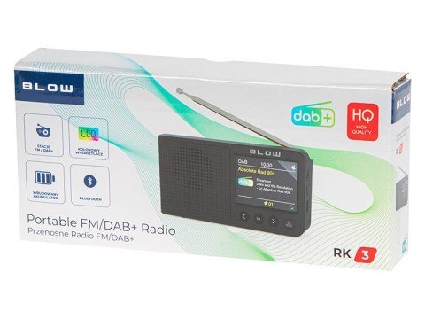 Radio przenośne RK3 FM/DAB+ kuchenne, czarne Radio przenośne RK3 FM/DAB+ kuchenne, czarne