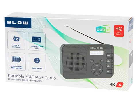 Radio przenośne RK4 BT FM/DAB+ kuchenne, czarne Radio przenośne RK4 BT FM/DAB+ kuchenne, czarne