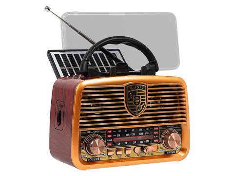 Radio przenośne analogowe RA10 AM/FM solarne