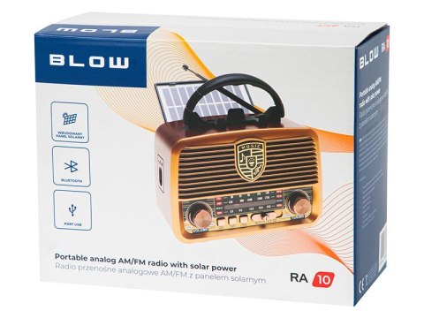 Radio przenośne analogowe RA10 AM/FM solarne