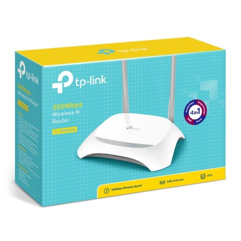 TP-Link TL-WR840N router bezprzewodowy Fast Ethernet Jedna częstotliwości (2,4 GHz) Szary, Biały TP-Link TL-WR840N router bezprzewodowy Fast Ethernet Jedna częstotliwości (2,4 GHz) Szary, Biały