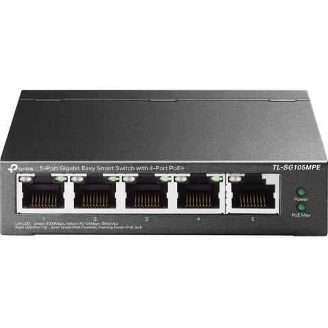 TP-Link TL-SG105MPE łącza sieciowe L2 Gigabit Ethernet (10/100/1000) Obsługa PoE Czarny TP-Link TL-SG105MPE łącza sieciowe L2 Gigabit Ethernet (10/100/1000) Obsługa PoE Czarny