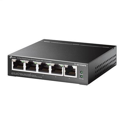TP-Link TL-SG105MPE łącza sieciowe L2 Gigabit Ethernet (10/100/1000) Obsługa PoE Czarny TP-Link TL-SG105MPE łącza sieciowe L2 Gigabit Ethernet (10/100/1000) Obsługa PoE Czarny