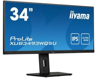 Iiyama ProLite XUB3493WQSU-B5 monitor komputerowy 86,4 cm (34") 3440 x 1440 px UltraWide Quad HD LED Czarny