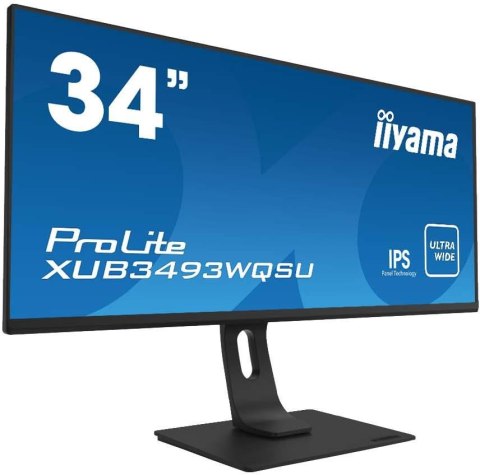 Iiyama ProLite XUB3493WQSU-B5 monitor komputerowy 86,4 cm (34") 3440 x 1440 px UltraWide Quad HD LED Czarny Iiyama ProLite XUB3493WQSU-B5 monitor komputerowy 86,4 cm (34") 3440 x 1440 px UltraWide Quad HD LED Czarny