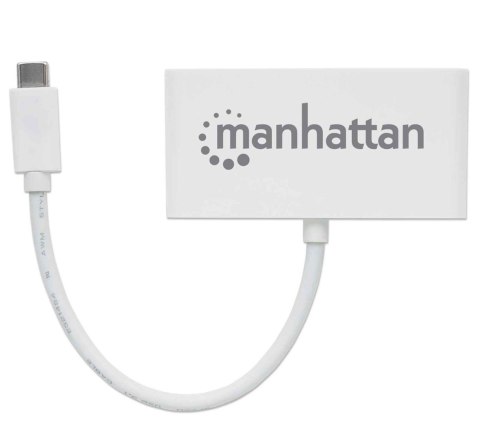 Manhattan 163552 huby i koncentratory USB 3.2 Gen 1 (3.1 Gen 1) Type-C 5000 Mbit/s Biały