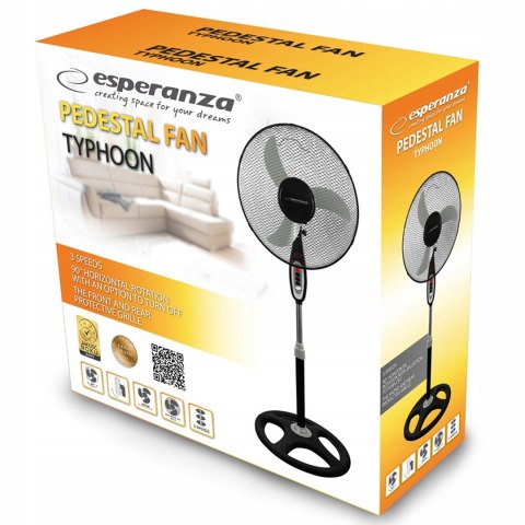 Wentylator stojący Esperanza TYPHOON EHF002KE (kolor czarny) Wentylator stojący Esperanza TYPHOON EHF002KE (kolor czarny)