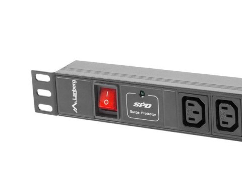 LANBERG LISTWA ZASILAJĄCA RACK PDU (1U, 16A, 8X IEC C13) LANBERG LISTWA ZASILAJĄCA RACK PDU (1U, 16A, 8X IEC C13)