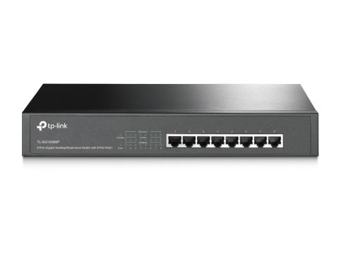 TP-Link TL-SG1008MP Nie zarządzany Gigabit Ethernet (10/100/1000) Obsługa PoE 1U Czarny TP-Link TL-SG1008MP Nie zarządzany Gigabit Ethernet (10/100/1000) Obsługa PoE 1U Czarny