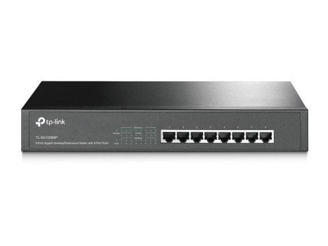 TP-Link TL-SG1008MP Nie zarządzany Gigabit Ethernet (10/100/1000) Obsługa PoE 1U Czarny TP-Link TL-SG1008MP Nie zarządzany Gigabit Ethernet (10/100/1000) Obsługa PoE 1U Czarny