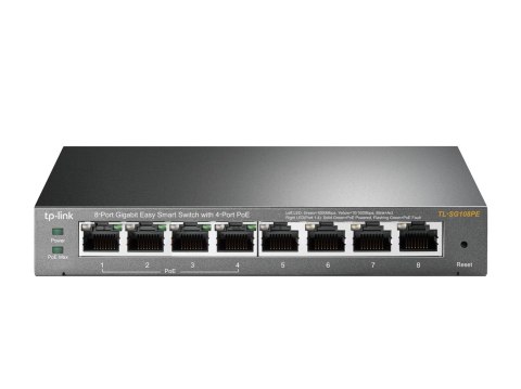TP-Link TL-SG108PE Zarządzany L2 Gigabit Ethernet (10/100/1000) Obsługa PoE Czarny TP-Link TL-SG108PE Zarządzany L2 Gigabit Ethernet (10/100/1000) Obsługa PoE Czarny