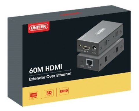 UNITEK EXTENDER HDMI OVER ETHERNET, 60M, V100A UNITEK EXTENDER HDMI OVER ETHERNET, 60M, V100A