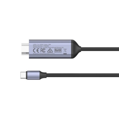 UNITEK KABEL HDMI 2.1, USB-C, 8K, 1,8M, V1423B