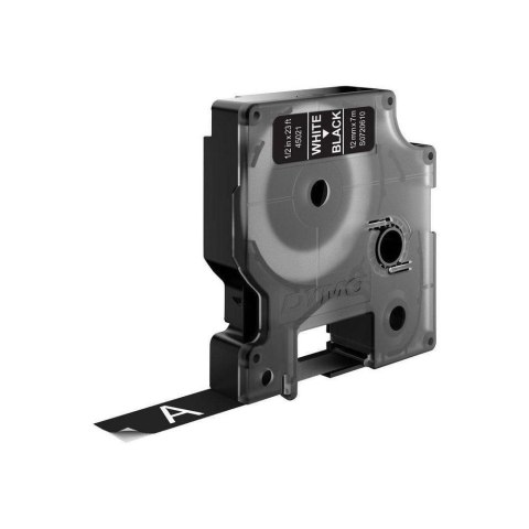 DYMO D1 - Standard Etykiety - Biały na czarnym - 12mm x 7m
