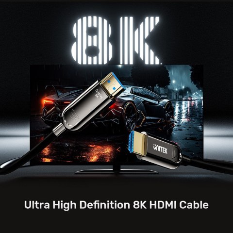 Kabel optyczny HDMI 2.1 AOC Unitek C11085GY01-10M