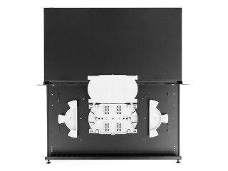 PRZEŁĄCZNICA ŚWIATŁOWODOWA LANBERG 24XST / 24XFC D-HOLE RACK 19" 1U CZARNA + AKCESORIA