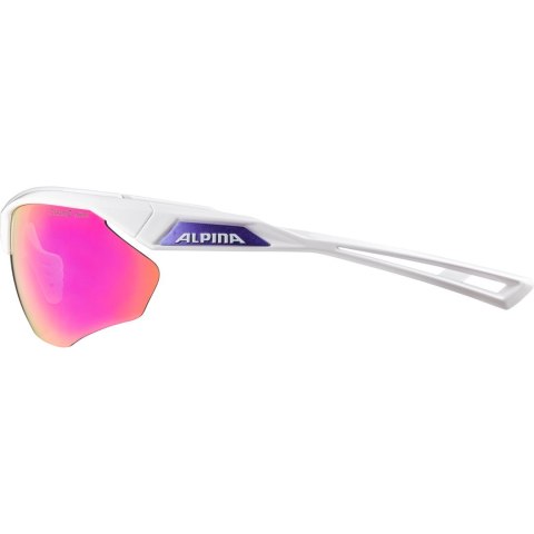 ALPINA Okulary na rower NYLOS HR biało-fioletowe szkło fioletowe lustro Cat.3 ALPINA Okulary na rower NYLOS HR biało-fioletowe szkło fioletowe lustro Cat.3