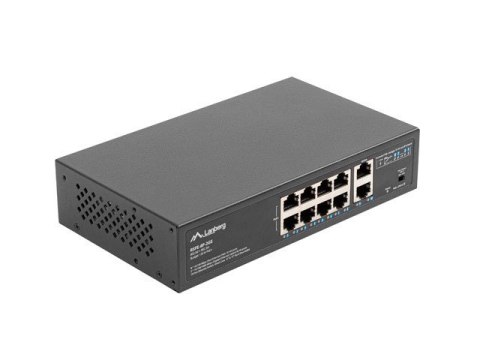LANBERG SWITCH POE+ RACK 10"/19" (8X 100MB/S POE+, 2X 1GB/S) RSFE-8P-2GE-120 LANBERG SWITCH POE+ RACK 10"/19" (8X 100MB/S POE+, 2X 1GB/S) RSFE-8P-2GE-120