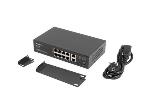 LANBERG SWITCH POE+ RACK 10"/19" (8X 100MB/S POE+, 2X 1GB/S) RSFE-8P-2GE-120 LANBERG SWITCH POE+ RACK 10"/19" (8X 100MB/S POE+, 2X 1GB/S) RSFE-8P-2GE-120