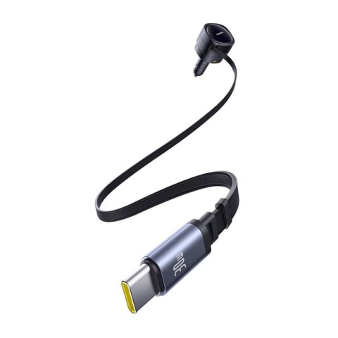 Ładowarka samochodowa Baseus Enjoyment Max z kablami USB-C+USB-C i portami USB-A+USB-C 90W Czarny