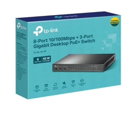 Przełącznik SL1311P 8xFE PoE+ 2xGE 1xSFP Przełącznik SL1311P 8xFE PoE+ 2xGE 1xSFP
