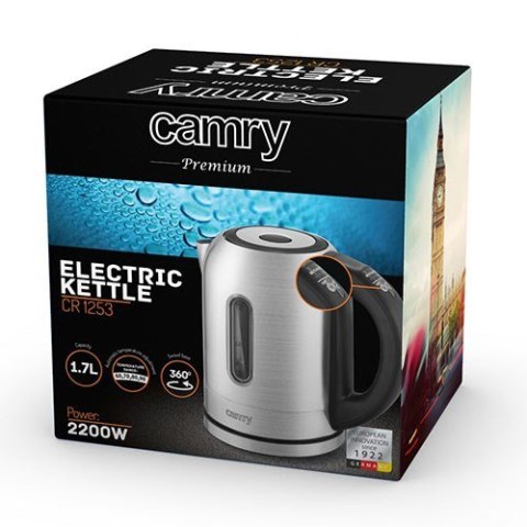 Camry CR 1253 czajnik elektryczny 1,7 l Stal nierdzewna 2200 W