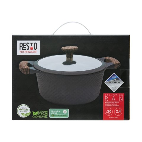 Resto Kitchenware Ran 2,4 l Okrągły Czarny, Drewno