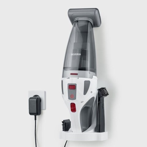 Severin HV 7146 okurzacz na kiju/szczotka elektryczna Bateria Suchy i Mokry UltraFine 120 W Szary, Czerwony, Biały 2,2 Ah