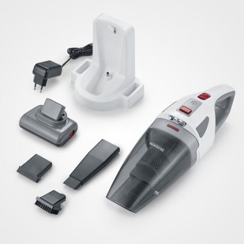 Severin HV 7146 okurzacz na kiju/szczotka elektryczna Bateria Suchy i Mokry UltraFine 120 W Szary, Czerwony, Biały 2,2 Ah