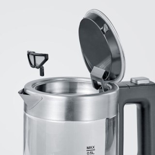 Severin WK 3472 czajnik elektryczny 0,5 l 1100 W Srebrny